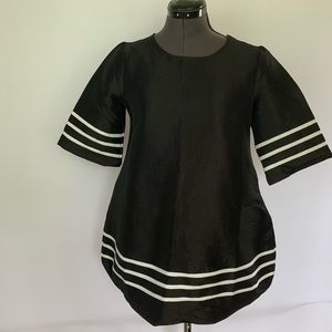 White stripped black dress/top